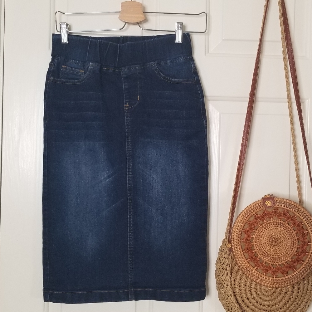 Midi jean skirt
